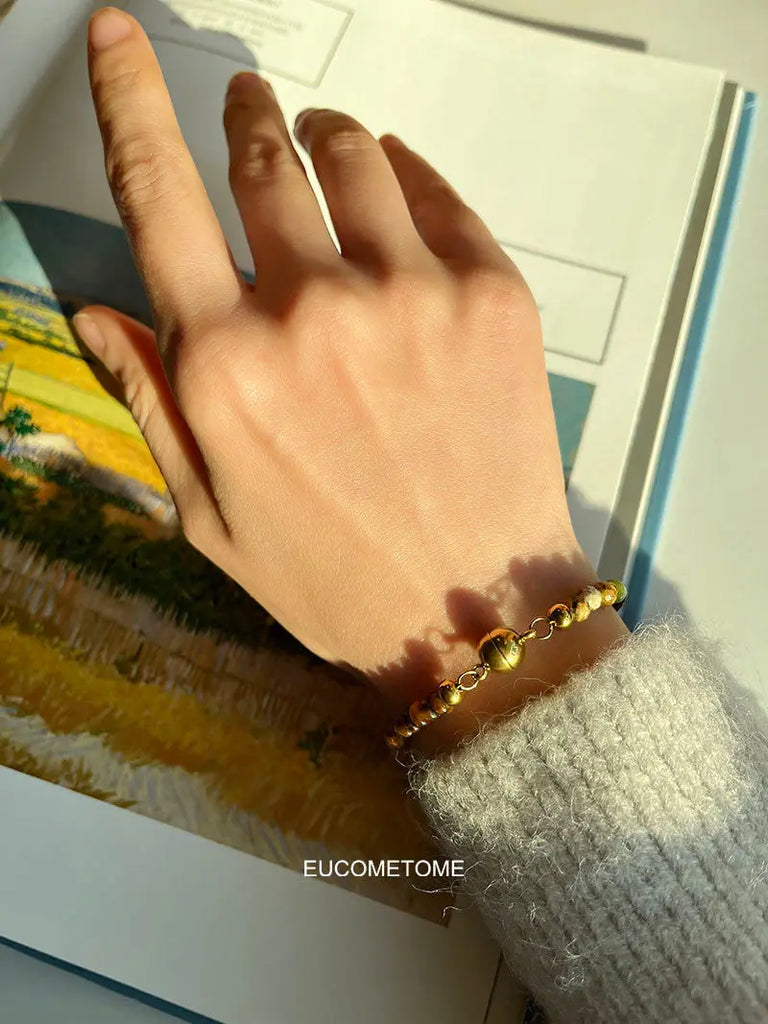 【Original】Spring and Autumn｜Maillard Natural Tigereye Pearl Bracelet https://www.xiaohongshu.com/goods-detail/6551aa0d1d23950001d2e502