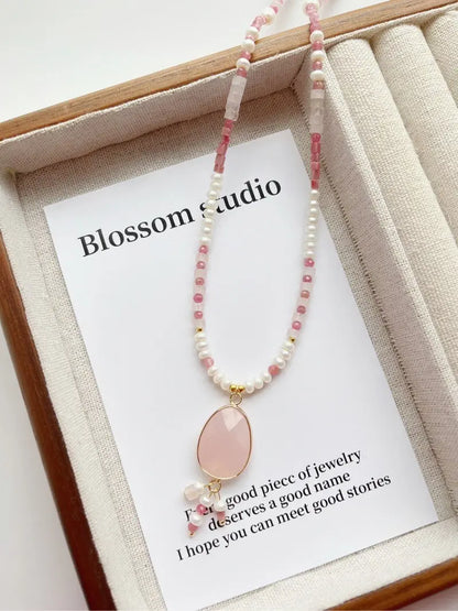 Blossom studio·925Sterling Silver Natural Stone Pearl Stitching Necklace｜50+cm|Customized · Necklace50+5 https://www.xiaohongshu.com/goods-detail/65c2eb4e840a140001de8008