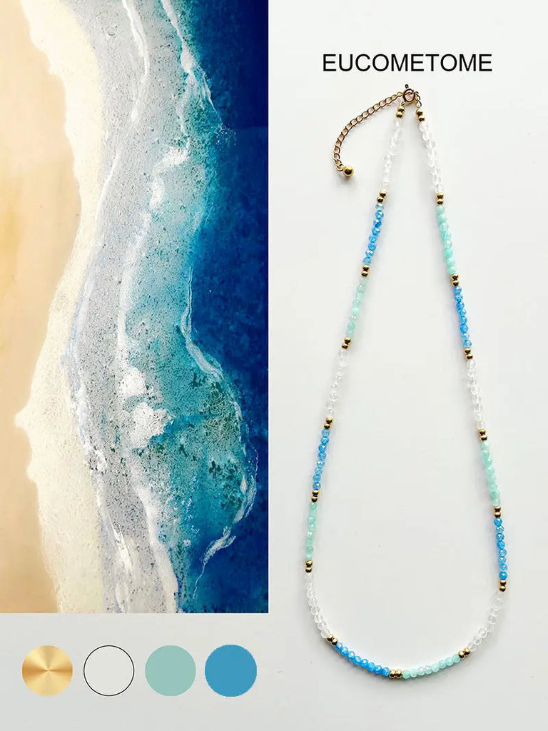 【Original】Natural Moonstone&Amazonite Gradient Necklace（Bracelet Can Be Made around Three Circles） https://www.xiaohongshu.com/goods-detail/661cb1b36e7b1900012ec1a2