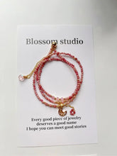 Load image into Gallery viewer, Blossom studio·Grain of Rice Natural Stone Three-Ring Bracelet, multiple ways to wear · Brown https://www.xiaohongshu.com/goods-detail/655db3b454251d00016de4e7