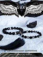 Load image into Gallery viewer, Fengshui Crystal Jewelry[Shoulian] Obsidian Couple Bracelet a Pair of Fengshui Crystal Jewelry[Shoulian] Silver Obsidian Couple Bracelet a Pair of Bead Bracelets Men&#39;s Birthday Gifts for Boys and Girls
Style: Original designNovelty: FrBuddha&amp;EnergyBuddha&amp;EnergyFengshui Crystal Jewelry[Shoulian] Obsidian Couple Bracelet