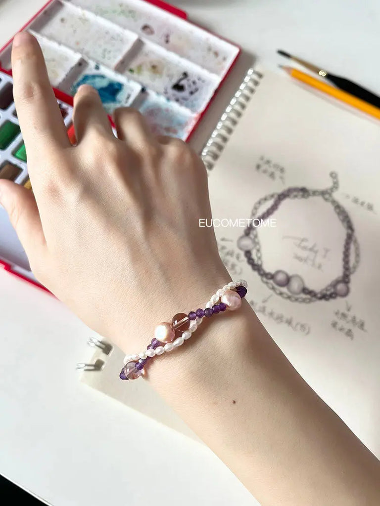 【Original】Purple Flower-De-Luce｜ Baroque Pearl Amethyst Bracelet https://www.xiaohongshu.com/goods-detail/65d3356d18e940000140dc2e