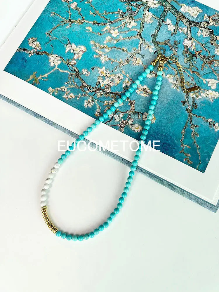 EUCOMETOME · 【Original】Blooming Apricot Turquoise Necklace https://www.xiaohongshu.com/goods-detail/64cf63096554dd00014e95d0