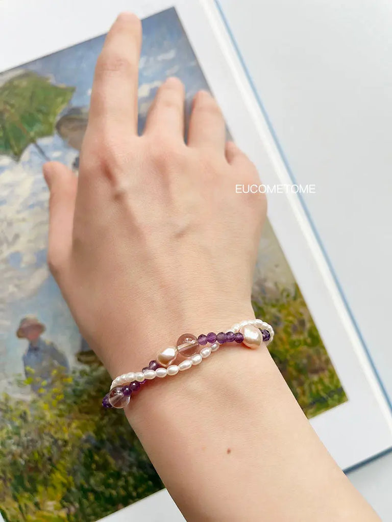 【Original】Purple Flower-De-Luce｜ Baroque Pearl Amethyst Bracelet https://www.xiaohongshu.com/goods-detail/65d3356d18e940000140dc2e