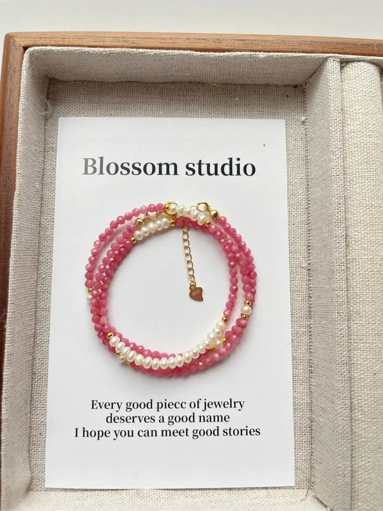 Blossom Wintersteiner RomanceS925Sterling Silver Rhodochrosite Pearl Stitching Necklace｜50+5 · Bracelet https://www.xiaohongshu.com/goods-detail/65684671052c42000148fbe3