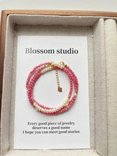 Load image into Gallery viewer, Blossom Wintersteiner RomanceS925Sterling Silver Rhodochrosite Pearl Stitching Necklace｜50+5 · Bracelet https://www.xiaohongshu.com/goods-detail/65684671052c42000148fbe3