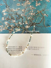 Load image into Gallery viewer, 【Original】Van Gogh《Blooming Apricot Flower》｜Natural Turquoise Baroque Necklace https://www.xiaohongshu.com/goods-detail/65311df089cbb90001660ae2