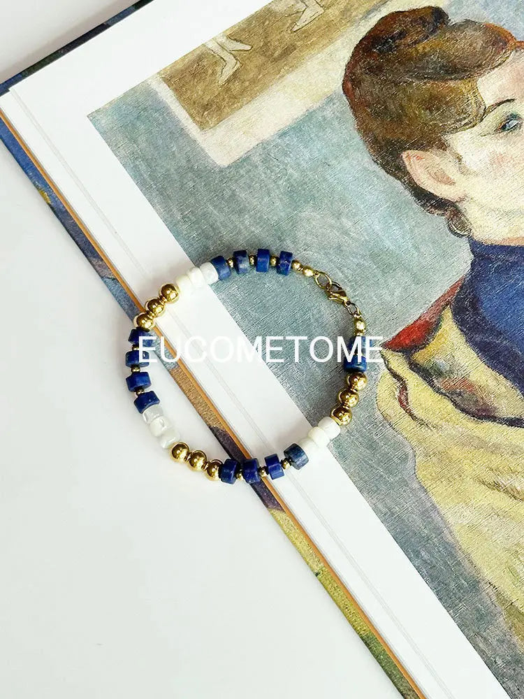 【Original】Modern City Green Gold Stone Bracelet https://www.xiaohongshu.com/goods-detail/64d5036066f130000109db7a