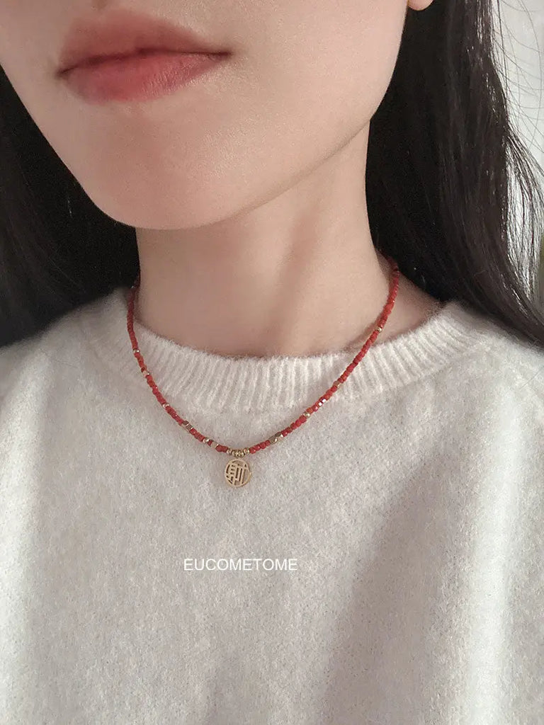 【Original】Get What You Want｜Natural South Red Agate Necklace · marabout+5cmExtension Chain “Ji”，Good Luck https://www.xiaohongshu.com/goods-detail/65939d31ff7b510001b34f92