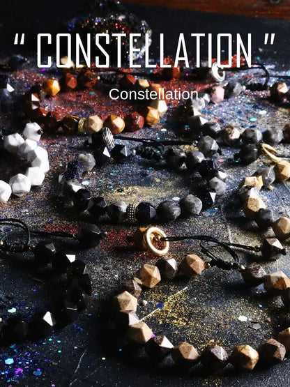 [Constellation] Original Bracelet Men's High Sense Twelve Constellation Couple's Agate Bead Bracelets Buddha&Energy