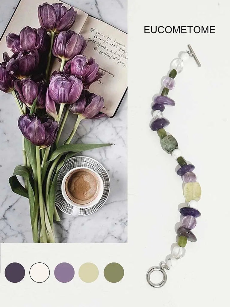 【Original】Purple Tulip Natural Amethyst Bracelet https://www.xiaohongshu.com/goods-detail/650fc871988a900001485215