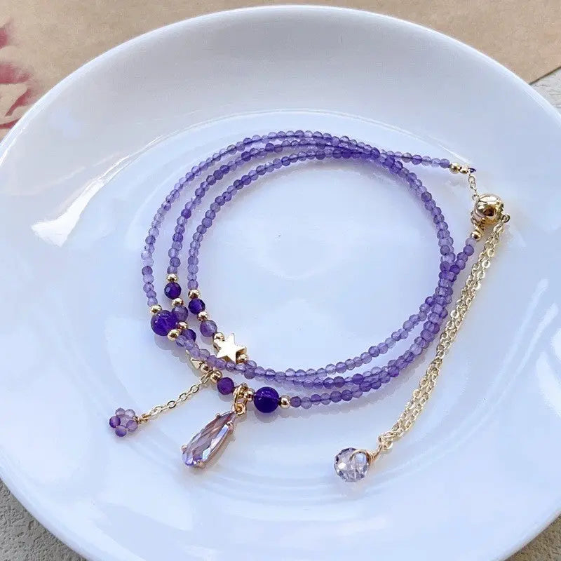 Blossom studio·Natural Amethyst Multi-Layer Twin Bracelet https://www.xiaohongshu.com/goods-detail/65ff63e2ca2e600001e1cbad