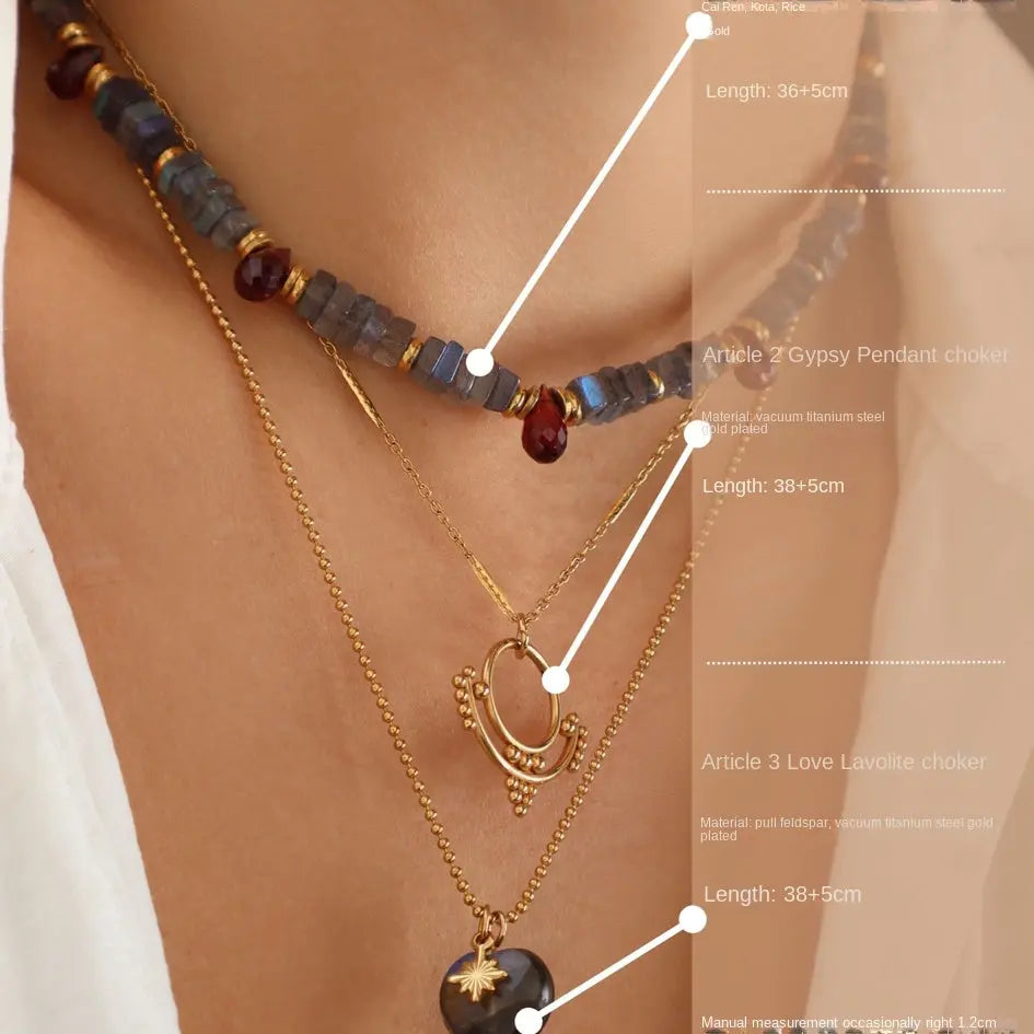 Back Wood | Anubis Original Niche Design Crystal Ore Custom Beaded Necklace Buddha&Energy