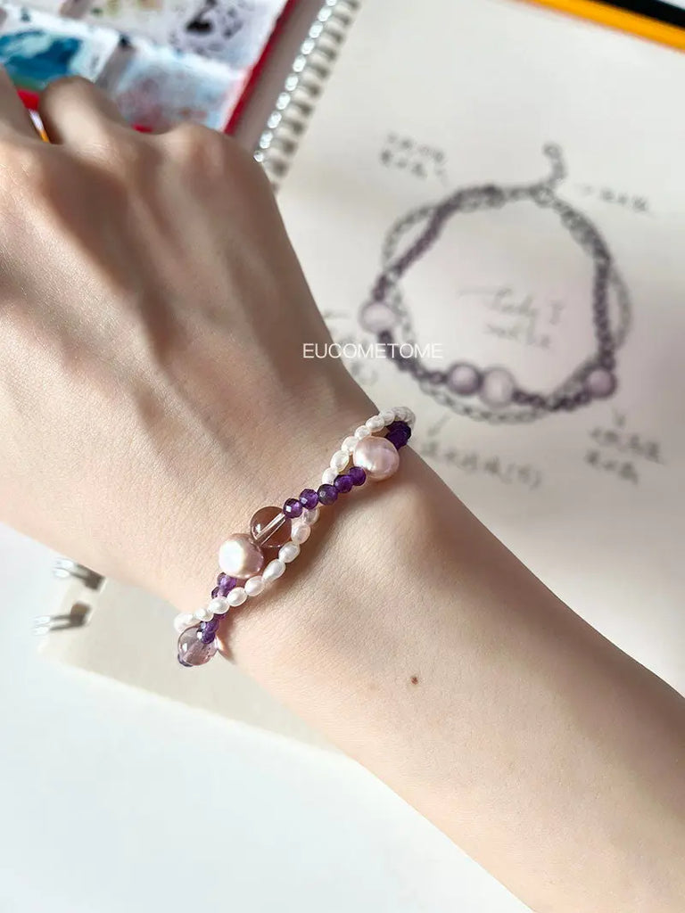 【Original】Purple Flower-De-Luce｜ Baroque Pearl Amethyst Bracelet https://www.xiaohongshu.com/goods-detail/65d3356d18e940000140dc2e