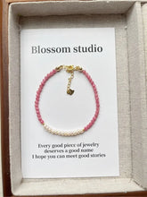 Load image into Gallery viewer, Blossom Wintersteiner RomanceS925Sterling Silver Rhodochrosite Pearl Stitching Necklace｜50+5 · Bracelet https://www.xiaohongshu.com/goods-detail/65684671052c42000148fbe3