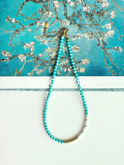 EUCOMETOME · 【Original】Blooming Apricot Turquoise Necklace https://www.xiaohongshu.com/goods-detail/64cf63096554dd00014e95d0