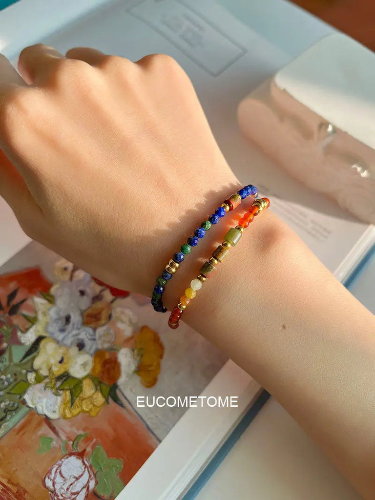 【Original】Van Gogh《Sunflower》｜Natural Stone Double-Layer Detachable Triple-Wear Bracelet https://www.xiaohongshu.com/goods-detail/6564251e52ae0b0001ab21b8