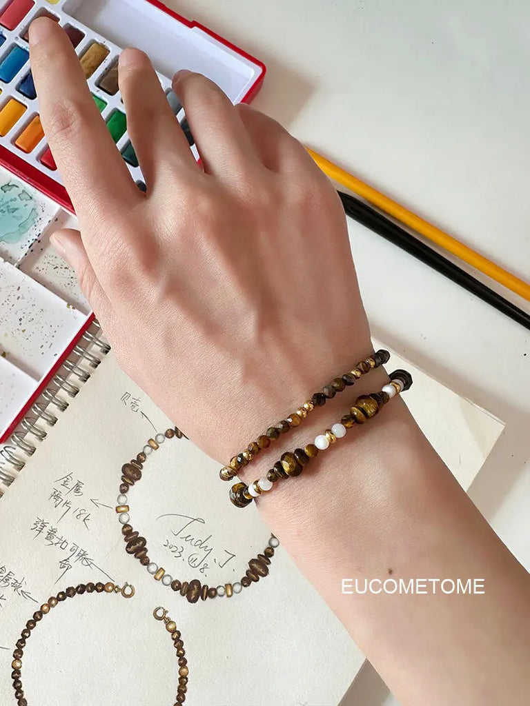 EUCOMETOME · 【Original】Good Luck｜Maillard Natural Tiger-Eye Bracelet · 18+2.5cmExtension Chain（Suitable15.5-17.5cmClean Hand Circumference https://www.xiaohongshu.com/goods-detail/655c342a60fa1b0001019cd1