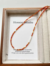 Load image into Gallery viewer, Blossom studio·S925Sterling Silver Red Agate Natural Stone Pearl Stitching Necklace｜40+5c m · Necklace40+5 https://www.xiaohongshu.com/goods-detail/6572d4c914f2c80001ded991