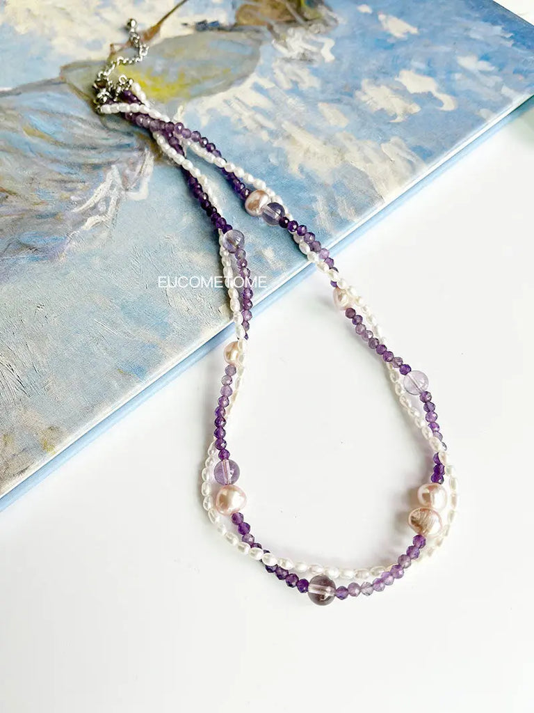 【Original】Purple Flower-De-Luce｜Amethyst Baroque Necklace https://www.xiaohongshu.com/goods-detail/65deb1b6fe9f3f00018ed106