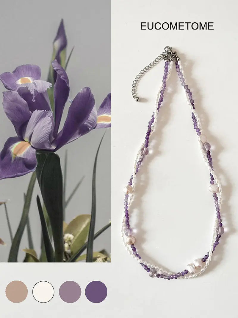 【Original】Purple Flower-De-Luce｜Amethyst Baroque Necklace https://www.xiaohongshu.com/goods-detail/65deb1b6fe9f3f00018ed106