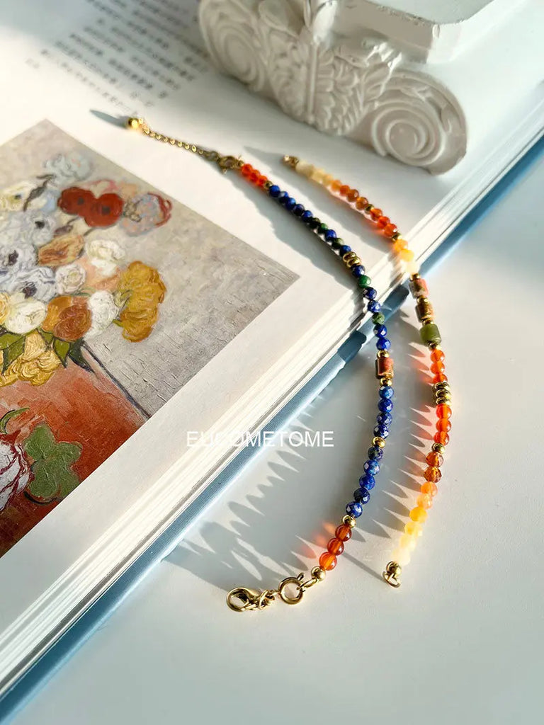 【Original】Van Gogh《Sunflower》｜Natural Stone Double-Layer Detachable Triple-Wear Bracelet https://www.xiaohongshu.com/goods-detail/6564251e52ae0b0001ab21b8