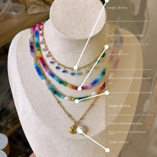 Load image into Gallery viewer, Black Wood New | Rainbow Necklace Colorful Gradient Custom Beaded Necklace Buddha&amp;Energy