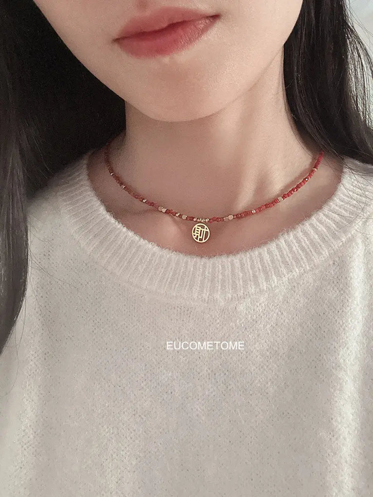 【Original】Get What You Want｜Natural South Red Agate Necklace · marabout+5cmExtension Chain “Ji”，Good Luck https://www.xiaohongshu.com/goods-detail/65939d31ff7b510001b34f92