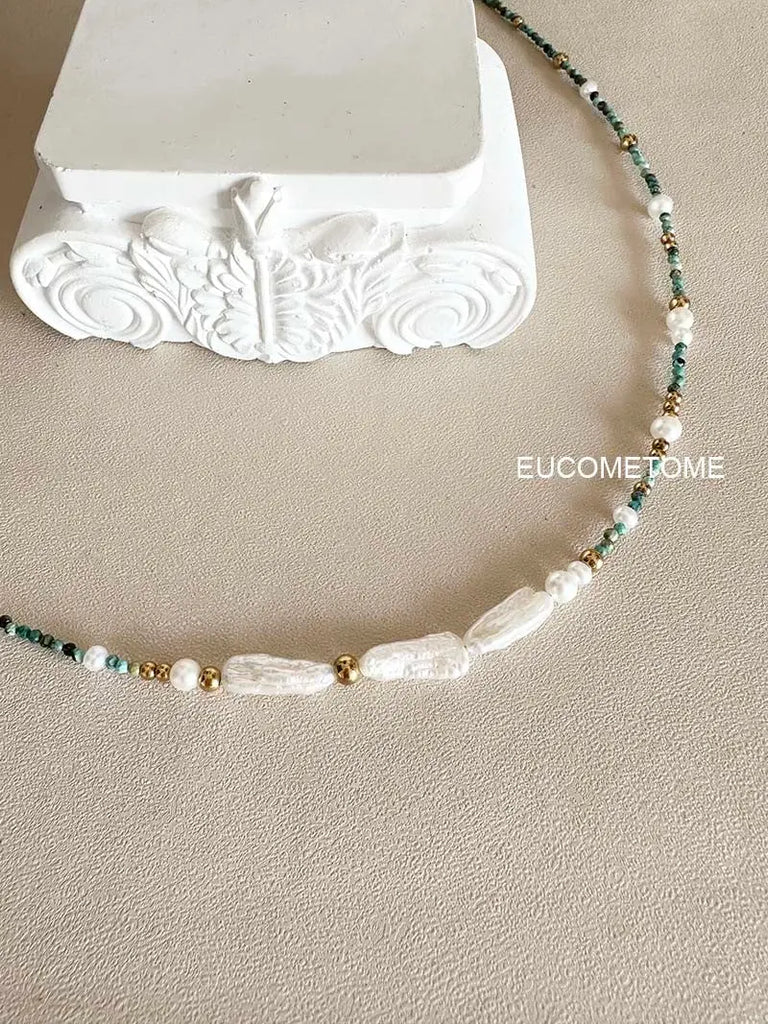 【Original】Van Gogh《Blooming Apricot Flower》｜Natural Turquoise Baroque Necklace https://www.xiaohongshu.com/goods-detail/65311df089cbb90001660ae2