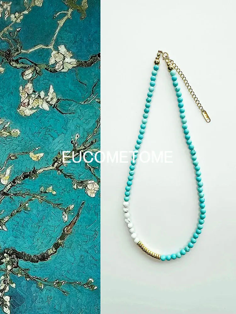 EUCOMETOME · 【Original】Blooming Apricot Turquoise Necklace https://www.xiaohongshu.com/goods-detail/64cf63096554dd00014e95d0