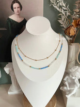 Load image into Gallery viewer, 【Original】Natural Moonstone&amp;Amazonite Gradient Necklace（Bracelet Can Be Made around Three Circles） https://www.xiaohongshu.com/goods-detail/661cb1b36e7b1900012ec1a2