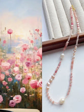 Load image into Gallery viewer, Blossom studio·S925Sterling Silver Pink Natural Stone Stitching Necklace｜43+5cm|Customized https://www.xiaohongshu.com/goods-detail/65992677ff7b510001a62c64