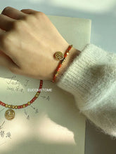 Load image into Gallery viewer, EUCOMETOME · 【Original】Get What You Want｜Natural South Red Agate Bracelet · “Le”， Enjoy Life 18+2.5cmExtension Chain（Suitable for Cleaning Hand Circumference16-17.5cm） https://www.xiaohongshu.com/goods-detail/6598d92418def20001c6d981