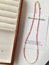 Load image into Gallery viewer, Blossom Wintersteiner RomanceS925Sterling Silver Rhodochrosite Pearl Stitching Necklace｜50+5 · Bracelet https://www.xiaohongshu.com/goods-detail/65684671052c42000148fbe3