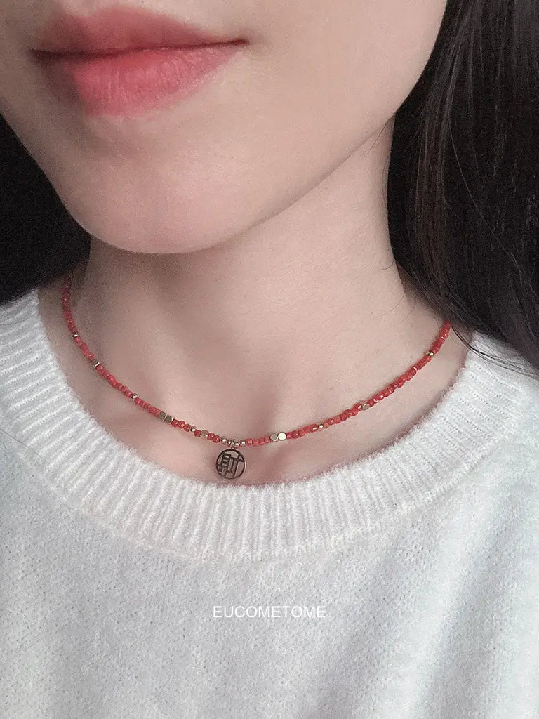 【Original】Get What You Want｜Natural South Red Agate Necklace · marabout+5cmExtension Chain “Ji”，Good Luck https://www.xiaohongshu.com/goods-detail/65939d31ff7b510001b34f92