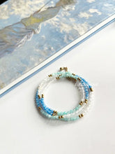 Load image into Gallery viewer, 【Original】Natural Moonstone&amp;Amazonite Gradient Necklace（Bracelet Can Be Made around Three Circles） https://www.xiaohongshu.com/goods-detail/661cb1b36e7b1900012ec1a2