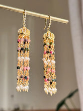 Load image into Gallery viewer, Black Wood | Exotic Style Handmade Natural Stone Custom Beaded Earrings Buddha&amp;Energy