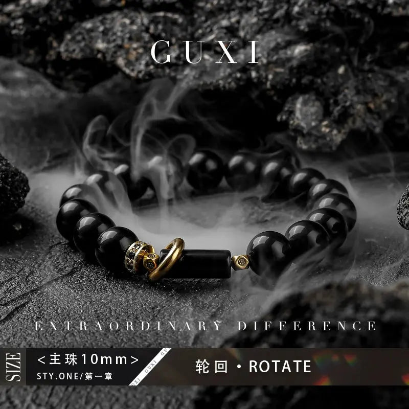 Fengshui Crystal Jewelry[Deep Space] Niche Design Black Agate Beads BrFengshui Crystal Jewelry[Deep Space] Niche Design Black Agate Beads Bracelet Boys Trendy All-Match High Sense Hand Jewelry
Material: natural crystal/semi-precious stBuddha&EnergyBuddha&EnergyFengshui Crystal Jewelry[Deep Space] Niche Design Black Agate Beads Bracelet
