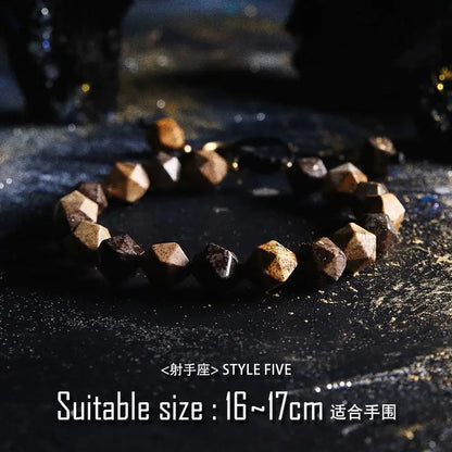 [Constellation] Original Bracelet Men's High Sense Twelve Constellation Couple's Agate Bead Bracelets Buddha&Energy