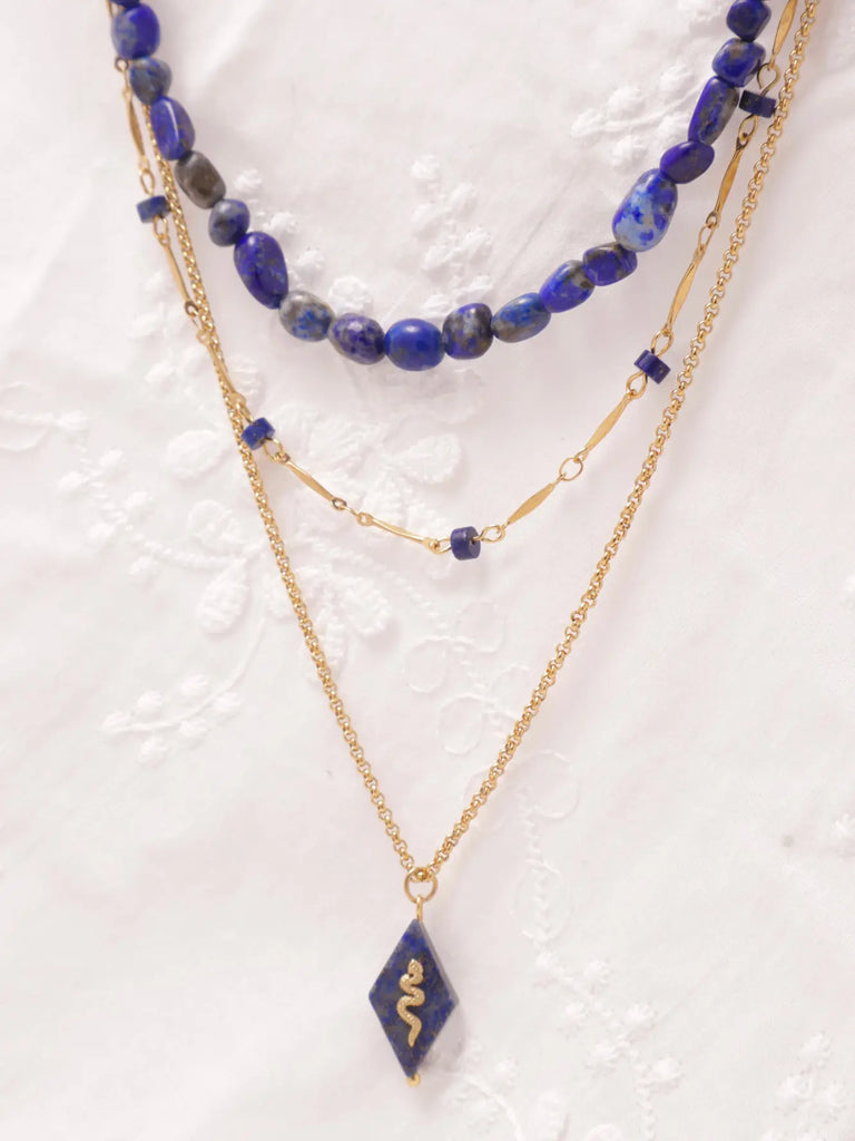 Black Wood | "Pontiff Maximus Dharma-Vessel" Original Lapis Lazuli Series Custom Beaded Necklace Buddha&Energy