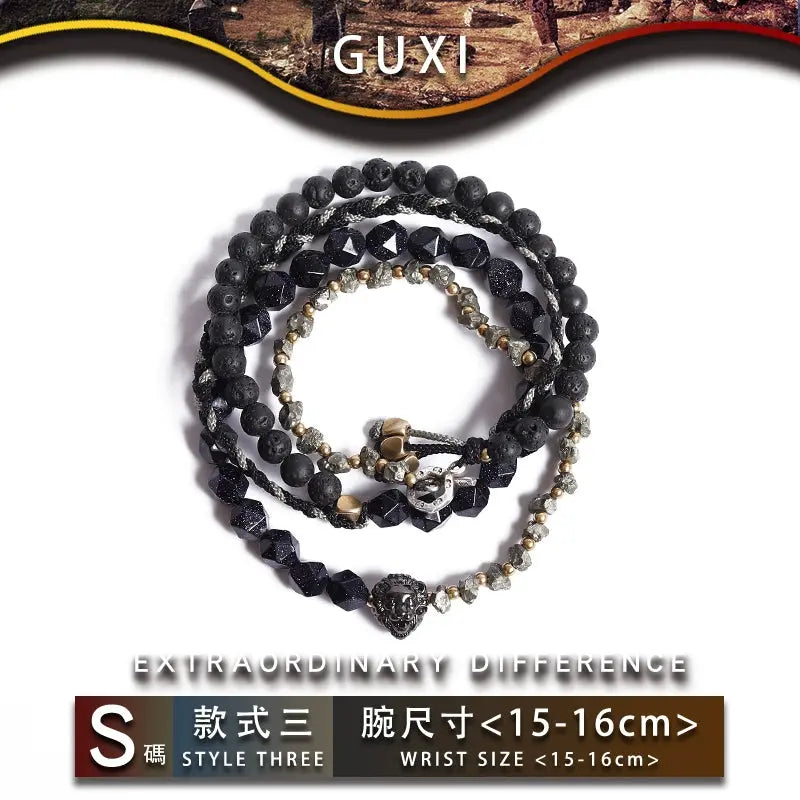 GUI [Bohemian] Niche Bracelet Men's High Sense Bead Bracelets Retro CaGUI [Bohemian] Niche Bracelet Men's High Sense Bead Bracelets Retro Carrying Strap Birthday Gift Jewelry
Store name: Buddha &amp; energy Feng Shui jewelry storeThe mBuddha&EnergyBuddha&EnergyHigh Sense Bead Bracelets Retro Carrying Strap Birthday Gift Jewelry