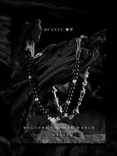 Load image into Gallery viewer, Fengshui Crystal Jewelry[Universal] Retro Black Onyx NecklaceFengshui Crystal Jewelry[Universal] Retro Black Onyx Necklace Men&#39;s Design Sense Niche Gray Pearl Ornament All-Match Birthday Gift
Chain material: titanium steelPattBuddha&amp;EnergyBuddha&amp;EnergyFengshui Crystal Jewelry[Universal] Retro Black Onyx Necklace