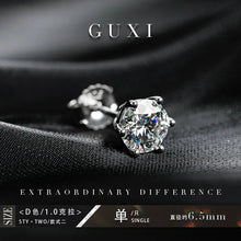 Load image into Gallery viewer, Fengshui Crystal Jewelry[Magic] Moissanite Stud EarringsFengshui Crystal Jewelry[Magic] D Color Moissanite Stud Earrings Men&#39;s High Sense Niche Single Ear-Caring 925 Silver Ear Jewelry Girls
Style: Original designNovelty:Buddha&amp;EnergyBuddha&amp;EnergyFengshui Crystal Jewelry[Magic] Moissanite Stud Earrings