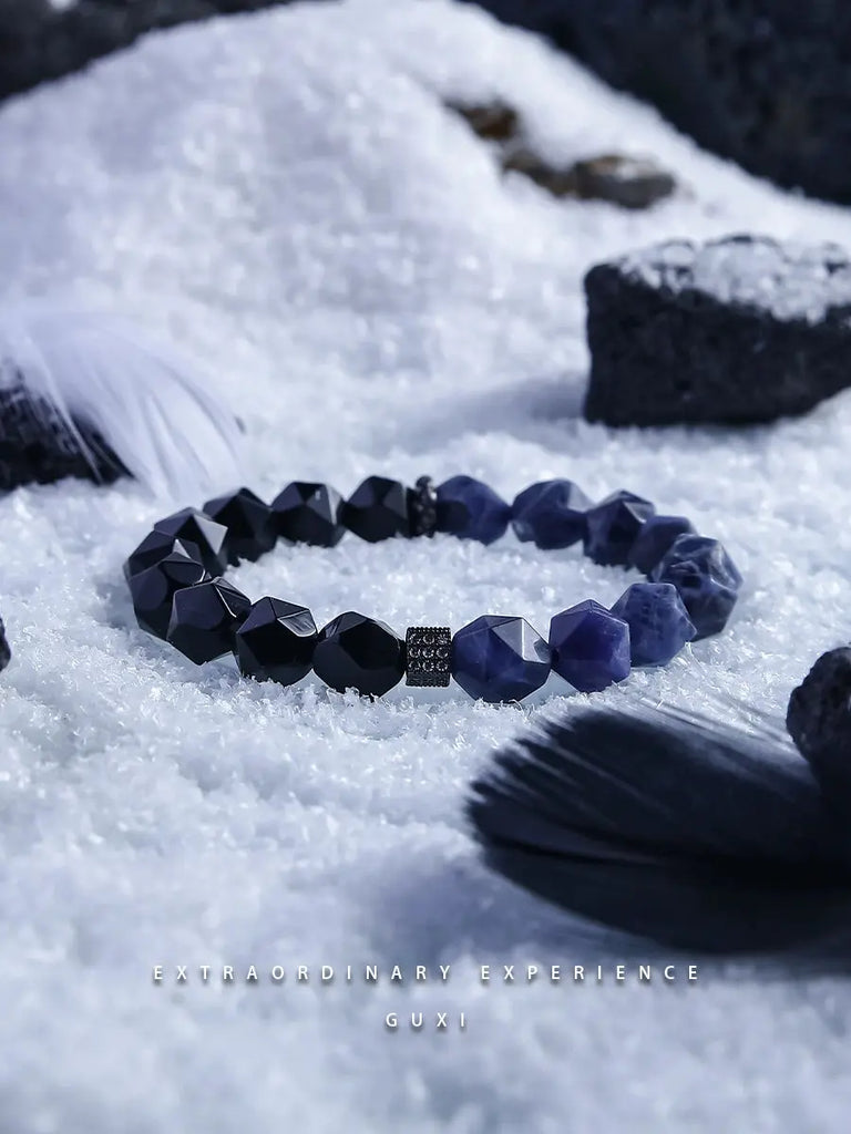 GUI [Elixir] Niche Couple Bracelet, a Pair of Crystal Bracelets for Boys Girlfriend Gift High Sense Buddha&Energy