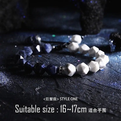 [Constellation] Original Bracelet Men's High Sense Twelve Constellation Couple's Agate Bead Bracelets Buddha&Energy