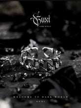 Load image into Gallery viewer, GUI [Conquer] Handmade Retro Distressed 925 Silver Ring Male Simple OpBrand: GUIStyle: Original designNovelty: Freshly baked Product type: JewelryInlay Material: UnmountedCondition: NewCatalog number: GJ220907Material: 925 silverSpot: Buddha&amp;EnergyBuddha&amp;EnergyGUI [Conquer] Handmade Retro Distressed 925 Silver Ring Male Simple Opening Adjustable High Sense Ring