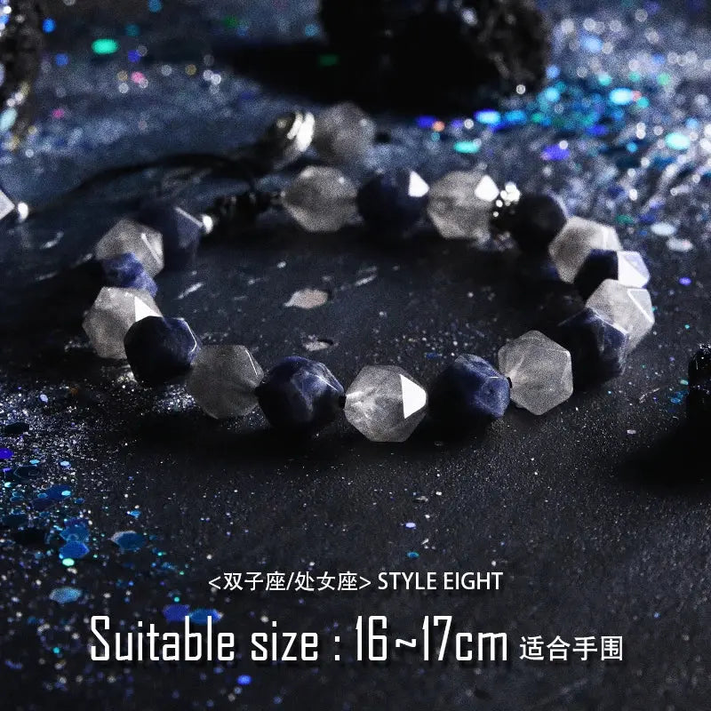 [Constellation] Original Bracelet Men's High Sense Twelve Constellation Couple's Agate Bead Bracelets Buddha&Energy