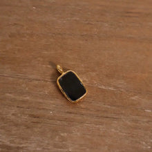 Load image into Gallery viewer, Black Wood Natural Crystal Square Plate Necklace Daily Simple Exquisite Buddha&amp;Energy