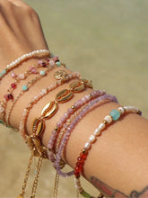 Load image into Gallery viewer, Black Wood Amethyst Amazonite Garnet Pink Crystal Pearl Bracelet Series Buddha&amp;Energy