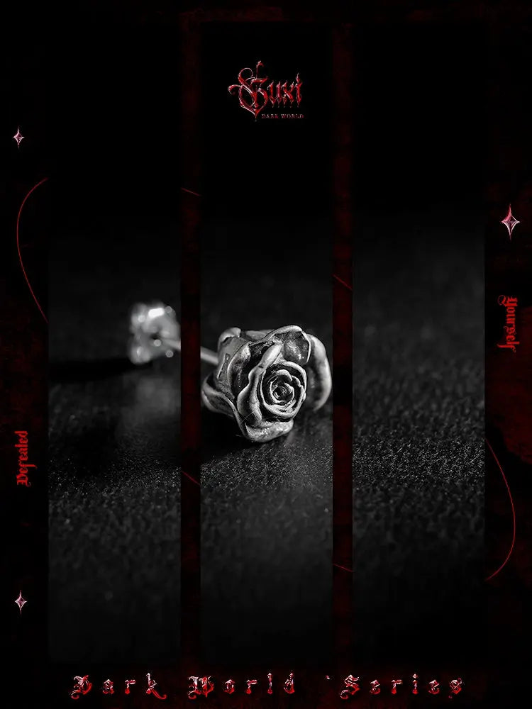 Guli [Gun and Rose] Dark Style Niche Retro 925 Silver Stud Earrings MeBrand: GysiMaterial: SilverMaterial: 925 silverPattern: Plants and flowersStyle: Original designCondition: NewStore name: Buddha &amp; energy fernings jewelry storeTBuddha&EnergyBuddha&EnergyRose] Dark Style Niche Retro 925 Silver Stud Earrings Men'